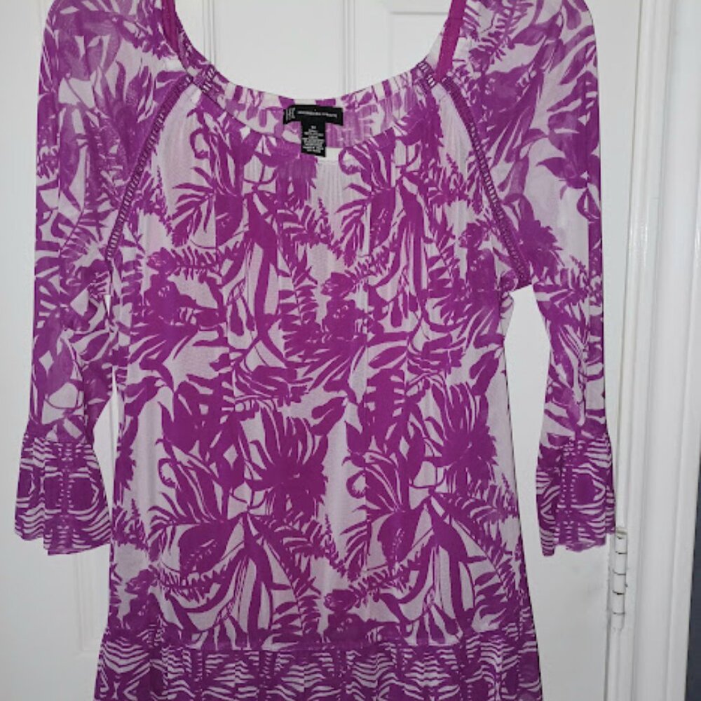 INC International Concepts, Medium, Fushia and white